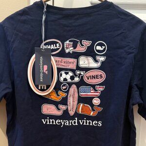Vineyard Vines Boys' Multi Sticker Graphic Pocket Tee (New!)